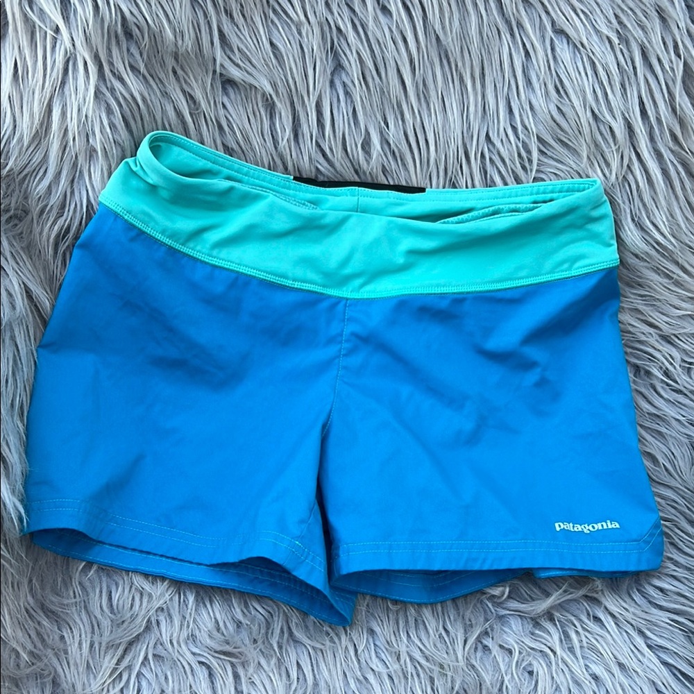 Patagonia Blue Athletic Shorts Moisture-Wicking Performance